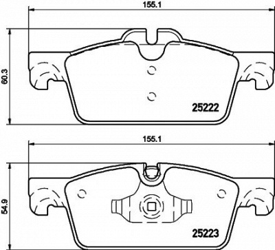HELLA PAGID 8db355015711 -  Комплект тормозных колодок, дисковый тормоз